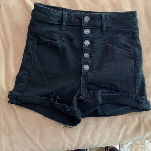 Bundle lot of 2 American Eagle Shorts Womens Size 2 Cuffed Midi Stretch Shortie - Picture 4 of 5